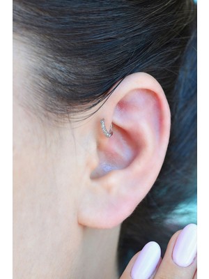 Sacce Scarves & Accessories Zirkon Incecik 5 mm Mini Halka Piercing Forward Helix Tragus Piercing Daith Helix