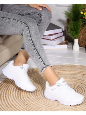 M.P. 2056 Anatomik Tabanlı Unisex Mevsimlik Yürüyüş & Koşu Ayakkabısı - NKT02056-BEYAZ-38