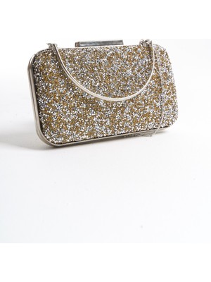 Moda Değirmeni Altın Kadın Taşlı Abiye Çanta BG1175-310-0012