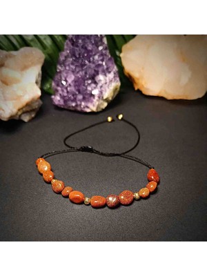 Doğal Taş Bileklik Kolye Yıldız Amorf Kesim Makrome Örgü Doğal Taş Bileklik