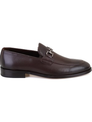 Desa Kane Kahve Erkek Toka Aksesuarlı Deri Klasik Ayakkabı