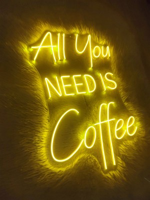 All You Need Is Coffe Kahve Kafe Neon(80x50cm)