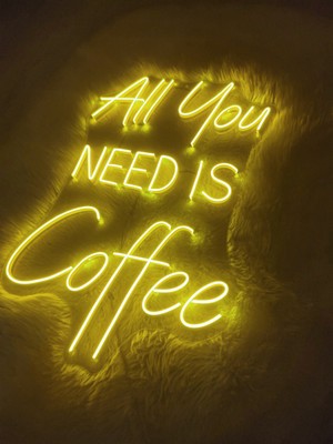 All You Need Is Coffe Kahve Kafe Neon(80x50cm)