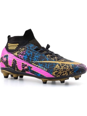 Air Laliga Krampon Çoraplı - Beyaz/altın/desenli