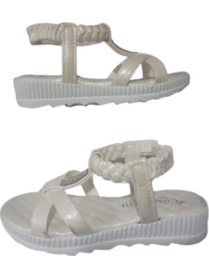 Cassy Casyy Kız Çocuk Beyaz Ortopedik Taban Lastikli Günlük Sandalet CSYY25-9