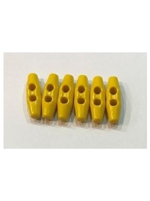 öztürk Plastik Çoban Düğme 25MM 6'lı Paket. Sarı.