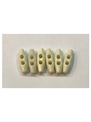 öztürk Plastik Çoban Düğme 25MM 6'lı Paket. Krem.