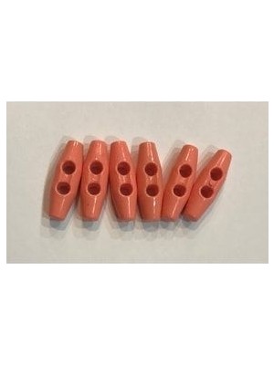 öztürk Plastik Çoban Düğme 25MM 6'lı Paket. Somon.