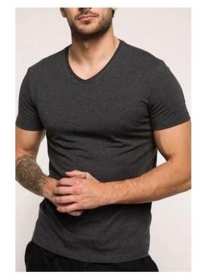 Goldenbay 2552 Erkek V Yaka Kısa Kollu Üst Termal Sıcak Tutan Içlik