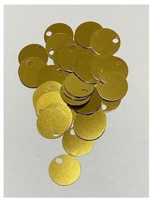 öztürk Altın Sarısı Renkli 20 mm 25 gr El Işleme Pul, Patik, Çanta ve Supla İçin Kullanım