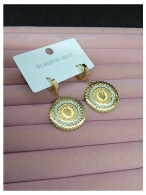 Zeynep Z&d Accessory Kuyumcu Işçiliği Ata Liralı Çelik Kararmaz Küpe