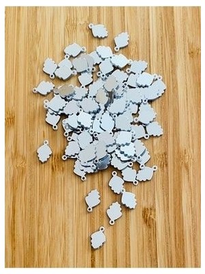 öztürk Oya, Abiye, Halhal, Bileklik, Kolye Vb. Pleksi Metalik Kaplama Plastik El Işleme Pul. 20GR.
