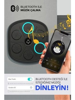 Teknoloji Gelsin Yeni Nesil Kum Torbası Boks Makinesi Bluetooth Hoparlör Rgb Müzikli Genç Yetişkin Eldiven Hediyeli