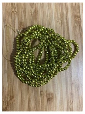 Nazarone 3mm Inci Boncuk 2'li Dizi. Renk: Metalik Fıstık Yeşili. Takriben 620-640 Adet.