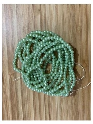 Nazarone 4mm Plastik Inci Boncuk 2 Dizi Yaklaşık 400 Adet. Su Yeşili