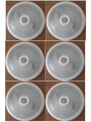 Nisaca Hareket Sensörlü Glop Armatür Tavan Lambası 6 Lı Avantaj Paket. Merdiven Tuvalet Banyo Balkonda Eko.