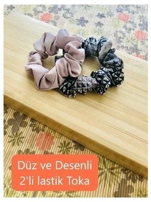 Bonvii Int Kadın Saç 2'li Lastik Toka Seti Simit Scrunchi Toka Seti