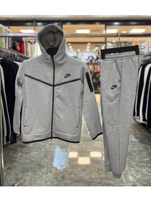 CombinX Sportswear Tech Fleece Çocuk-Genç Gri Eşofman Takımı