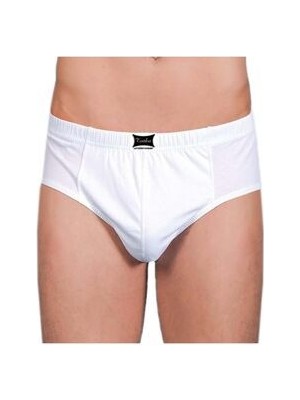 Tutku 6 Adet  0109 Penye Kom %100 Pamuk Slip Erkek Külot Beyaz -  - Komslip - Beyaz