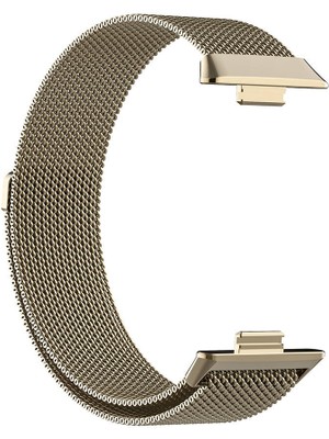Dexmon Huawei Watch Fit 3 Uyumlu 22MM Paslanmaz Mıknatıslı Metal Hasır Terleme Yaptırmaz Flexible Lüx Kordon Kayış