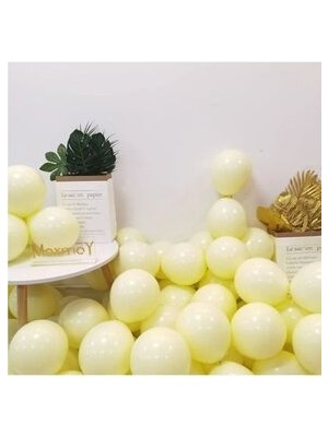 Asöy Makaron Sarı Balon 12 Inç 30 cm 10 Adet Makron Soft Balon