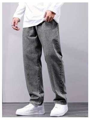 Cuqq Denim Erkek Gri Jeans Kot Baggy Pantolon
