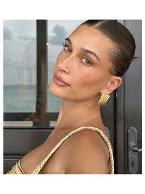 Serenity Atelier Yeni Sezon Gold Hailey Ince Plaka Küpe