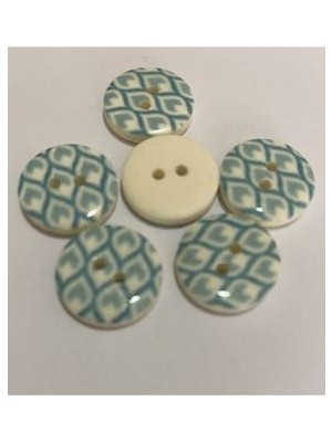 öztürk Porselen Kaplı Bebe Düğme. 1.5cm 6'lı Paket.