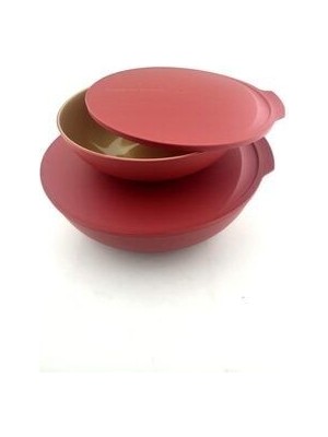 Tupperware Berrak Set Kırmızı Ve Gold - 2'Li Set