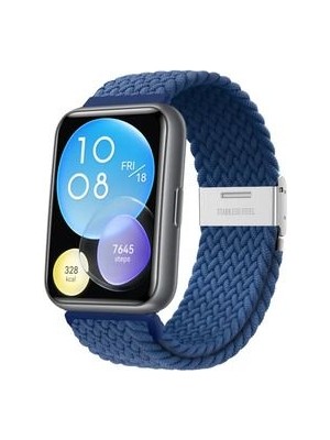 Huawei Watch Fit 2 Aktif Edition Gece Siyahı Uyumlu Likralı Bez Kumaş Kordon