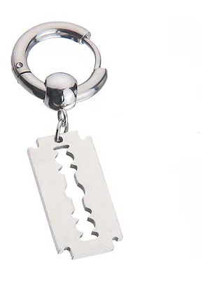 İdol Avm Büyük Sallanan Jilet Erkek Küpe Çelik Takı W P24 T5