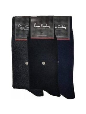 Pierre Cardin Erkek Siyah Yün Kışlık Çorap 6'lı Lamswool