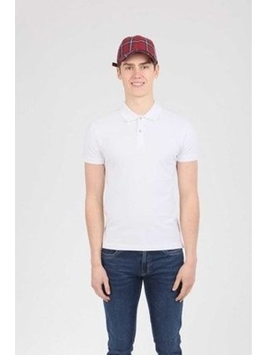 Beyaz Polo Yaka Erkek Tişört