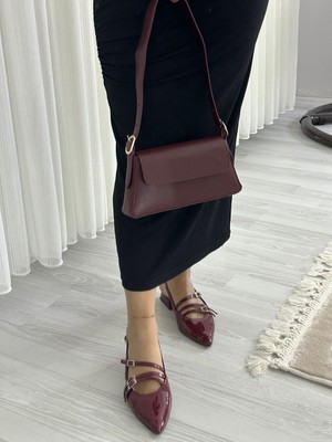 ZM Collection Bag Shopping Bordo Kadın Sade Şık El ve Kol Çantası