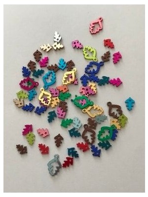 öztürk Oya, Abiye, Halhal, Bileklik, Kolye Vb. Pleksi Metalik Kaplama Plastik El Işleme Pul. 20GR.