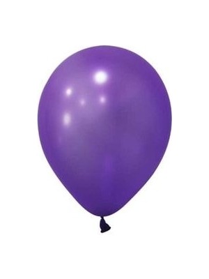 Asöy Metalik Mor Balon 10 Adet 12 Inç Standart Boy 30 cm Metalik Renkli Parti Balonu Doğum Günü
