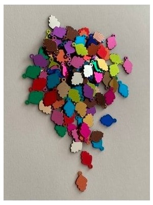 öztürk Oya, Abiye, Halhal, Bileklik, Kolye Vb. Pleksi Metalik Kaplama Plastik El Işleme Pul. 20GR.