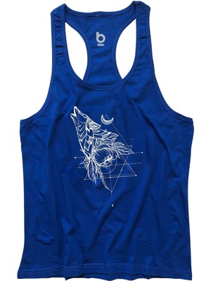 Bluu Wolfou Fitness Gym Tank Top Sporcu Atleti