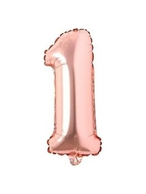 Asöy Rose Gold Rakam Folyo Balon 100 cm Boy Balon 40 Inç Boy Rakam Folyo Falon
