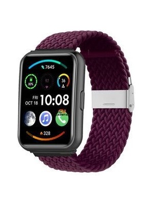 Huawei Watch Fit 2 Active Edition Sakura Pembesi Uyumlu Likralı Bez Kumaş Kordon