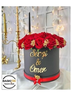 Baskıtek Büyük Kutuda Kız Isteme Çiçeği, Isteme Çiçeği, Yapay Isteme Çiçeği, Isteme Buketi, Isteme Çikolatası