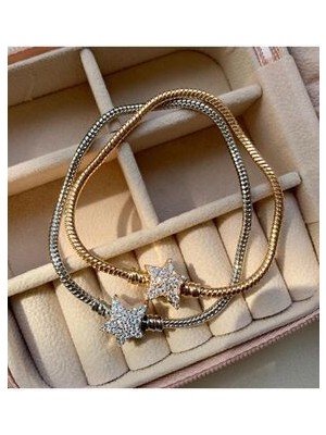 Frappant Jewelry Yıldız Charm Paslanmaz Çelik Bileklik