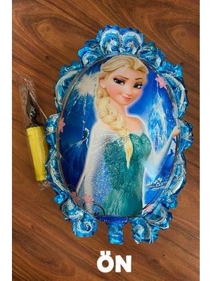 Parti Avm Frozen Elsa Gümüş Rakamlı Balon Seti Karlar Kraliçesi Elsalı Balon Seti 100 cm Rakam Balon