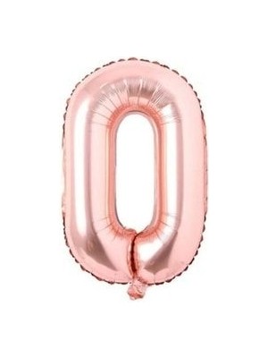 Asöy Rose Gold Rakam Folyo Balon 100 cm 40 inç Büyük Boy
