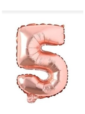 Asöy Rose Gold Rakam Folyo Balon 100 cm 40 inç Büyük Boy