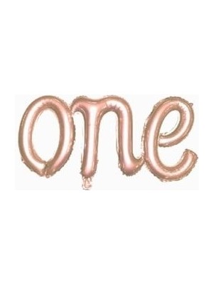 Asöy One Folyo Balon 1yaş Doğum Günü Gold Gümüş Rosegold