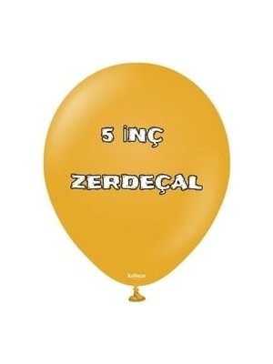 Asöy Kalisan Retro Zerdeçal 5 Inç Küçük Boy 10 Adet Retro Pastel Mat Balon