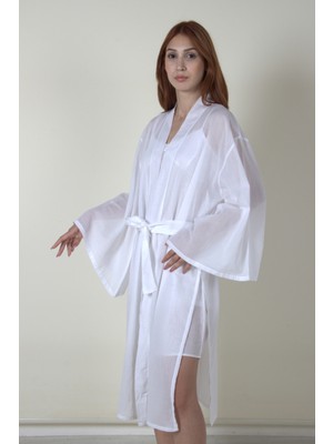 Arinnaside Kadın Pijama Takımı Yırtmaçlı Sabahlık Kimono