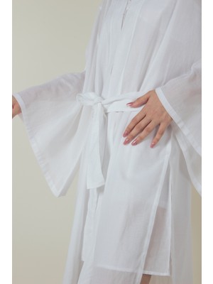 Arinnaside Kadın Pijama Takımı Yırtmaçlı Sabahlık Kimono