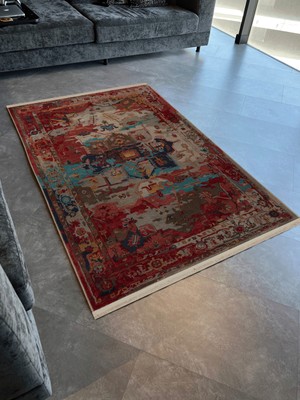 Rugs Modern Çok Renkli Soyut Geleneksel Motif Desenli Kreatif Vintage Dekoratif Halı 2979